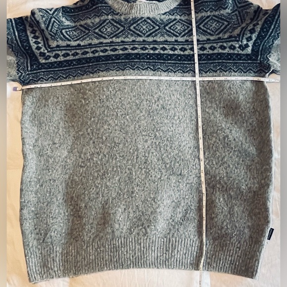 Barbour Grey Cove Neck Wool Blend Sweater XL Fits Like Large - Picture 7 of 9